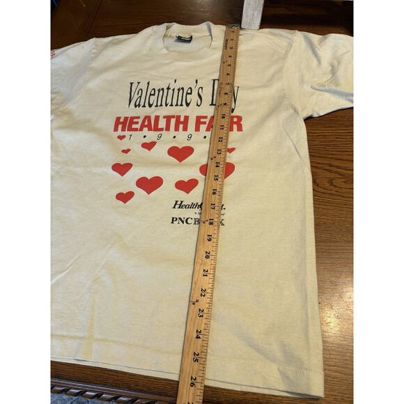 Vintage 1993 Valentines DayPNC Bank Heath Fair T Shirt Sz Lg Screen Stars Best - Picture 5 of 6